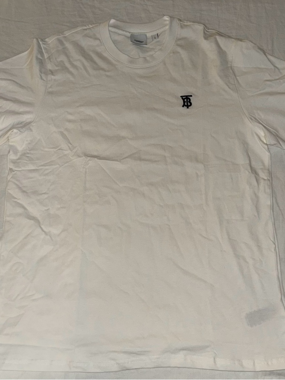 Burberry logo shirt mens size large white brand new no tags authentic